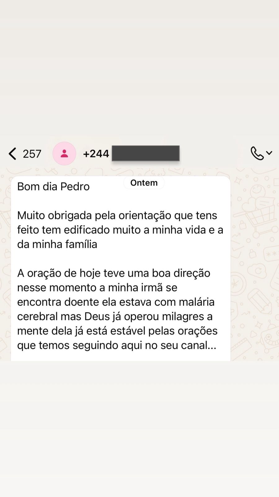 Mensagem da Angola